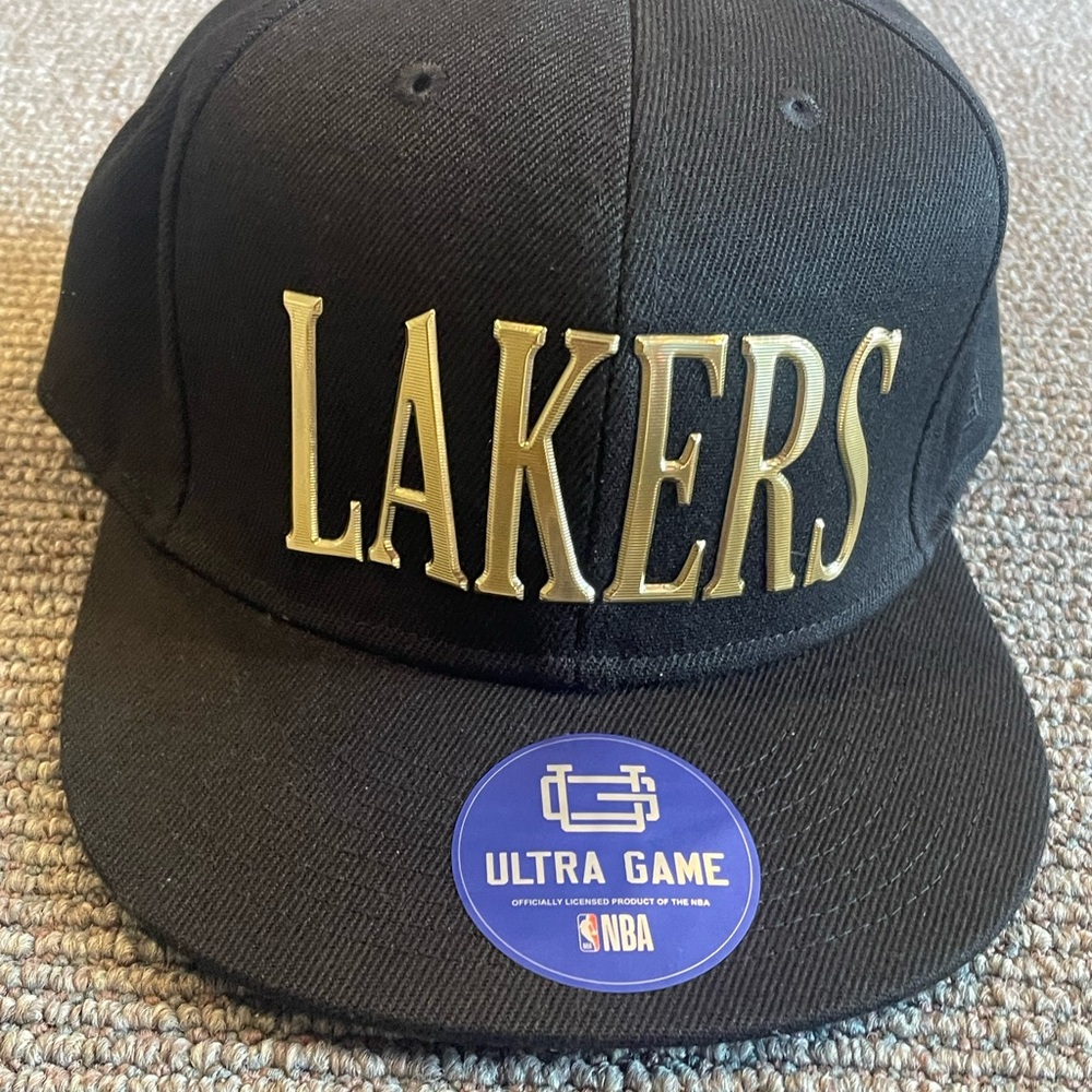Black and Gold Lakers Cap/ Hat